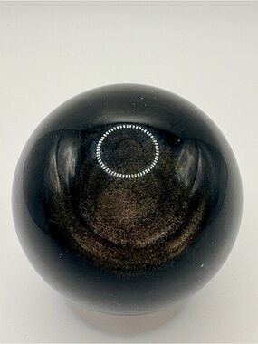 Gold Sheen Obsidian Sphere 3” Black Crystal‎ Ball Flash Stone